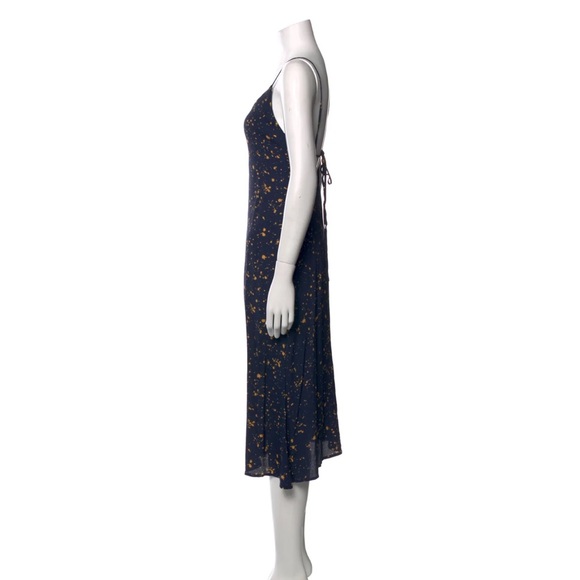 Reformation size XS chianti midi dress in navy galaxy print - Picture 4 of 8